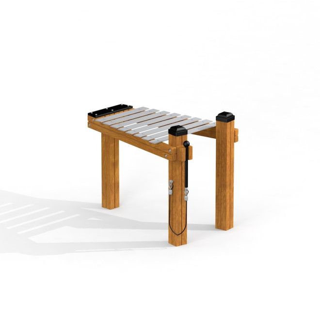 Xylophon Musikinstrument aus Holz für Spielplätze mit Metallplatten zum Anschlagen