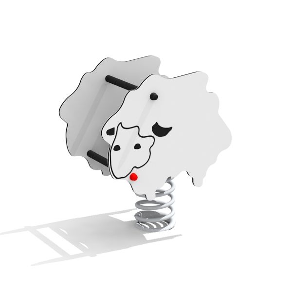 Fröhliches Schaf Federwippe Spielgerät für Spielplatz mit Federsitz