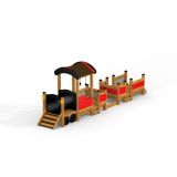 Lokomotive Spielhaus mit Waggon