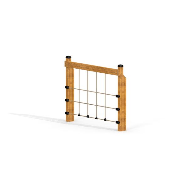 Kletternetz klein Klettergerüst aus Holz und Seil für Spielplatz