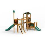 Wald-Spielturm mit Rutschen