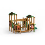 Wald - Spielhaus mit Rutsche