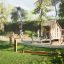 Tambora Spielhaus mit Rutsche Eco Spielhaus aus Holz mit Rutsche im Gartenspielplatz