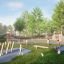 Mojave Balancierstelzen Eco Holzstelzen im Kinderspielplatz mit Naturrasen