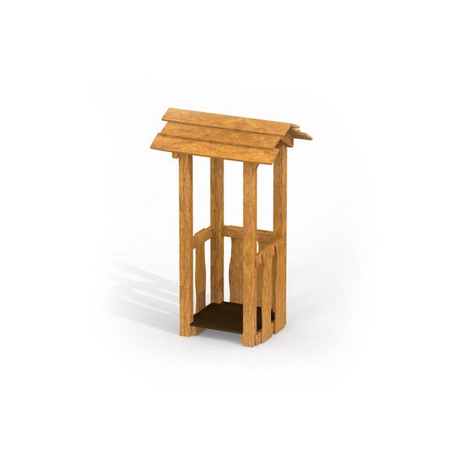 Spielhäuschen Bravo Uvala aus Holz als Spielplatz-Element mit einfachem Dach und offenem Aufbau.