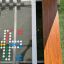 Hpl Bank & Spieltisch mit Spielfeld und Holzbank für draussen.