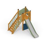Spielturm mit Rutsche und Treppe