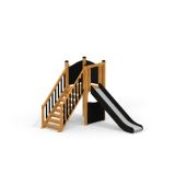 Spielturm mit Rutsche und Treppe