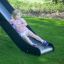 Klettergerüst mit Kletternetz, Tunnel und Rutsche aus Holz für Spielplatz im Garten