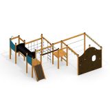 Düsseldorf Spielanlage mit Kletterwand und Tunnel