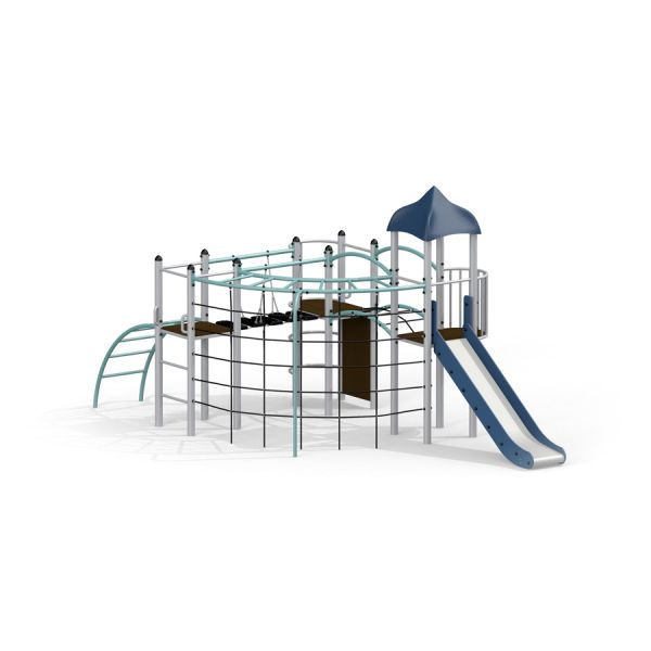 Schmetterling Kletterturm mit Rutsche Spielplatzgerät mit Rutschbahn und Kletternetz