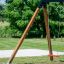 Schaukelsitz: Sicherheitssitz aus Holz und Metall für sicheren Kinderspielplatz
