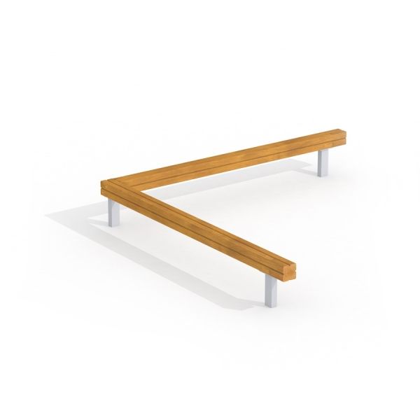 Doppelte Gleichgewicht Spielgerät aus Holz für Balancieren auf dem Spielplatz.