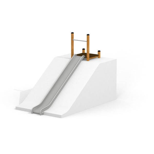 Hangrutsche STS 210 Spielplatzrutsche mit doppelter Rutsche und Holzpfosten
