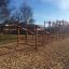 Holz Hindernisrennen Parcours für Outdoor-Spielplatz und Fitness.