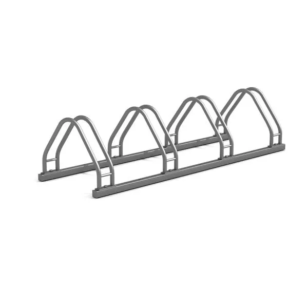 Farradständer Reihenparker für 4 Fahrräder aus Stahl für geordnete Fahrradabstellung