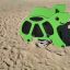 Schildkröte Federwippe grün für Spielplatz mit Sanduntergrund