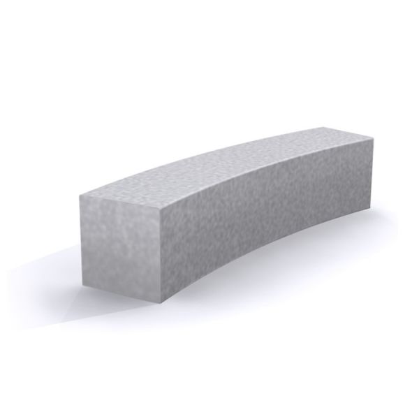 InsideOut BOX small R4819 graue gebogene Spielplatzbank aus Beton