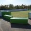 InsideOut BOX small straight modulare Spielfeldumrandung in Grün-Weiss für Spielplatz